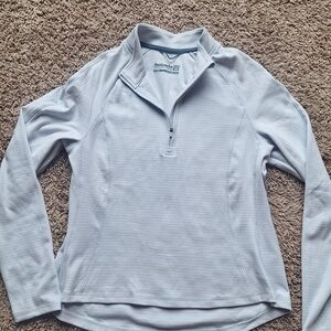 Avalanche Women's Light Blue Half-Zip Cowl Sweater